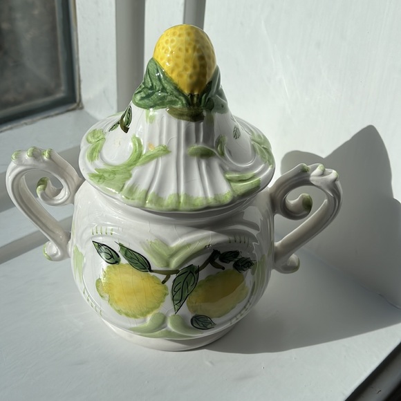Vintage Lemon print sugar bowl - Picture 6 of 9